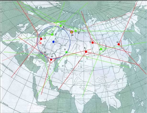 На схеме поврежденная РЛС "Воронеж-ДМ" обозначена цифрой "10"