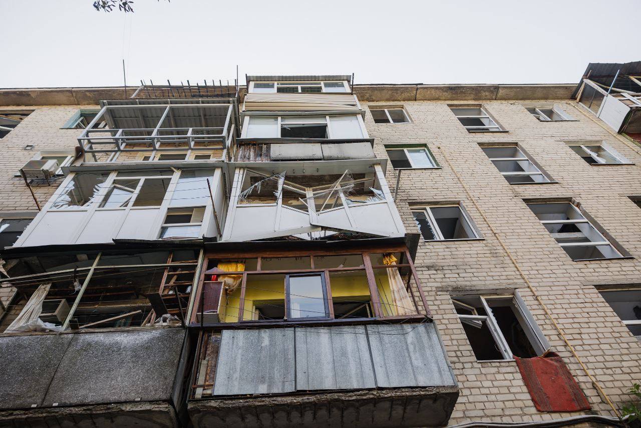 Последствия ракетного удара по Павлограду