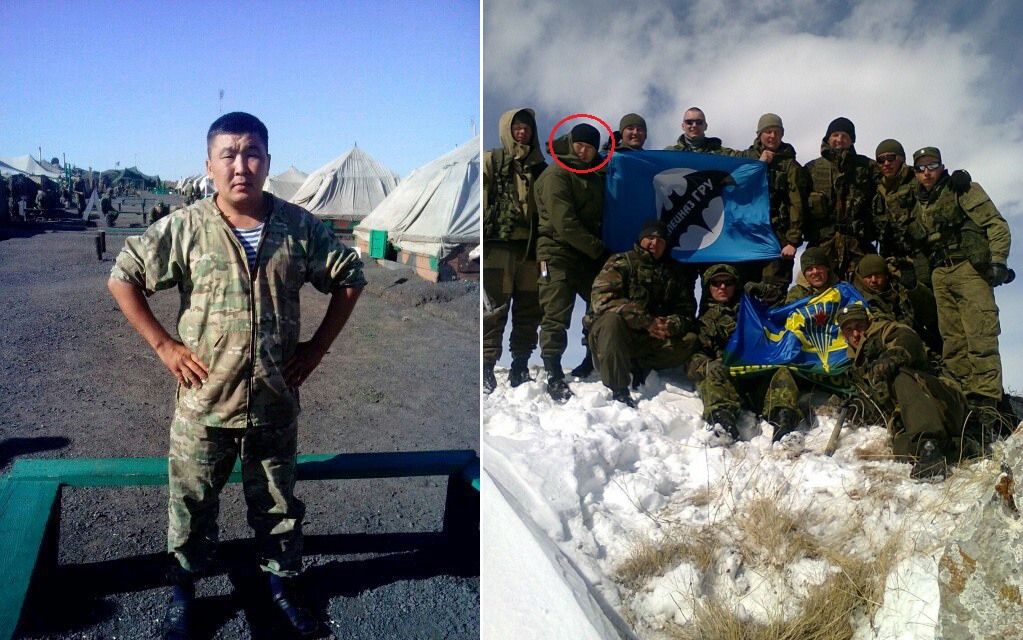 На фото слева: отец Дашимы Тумэн Очирнимаев. На фото справа: спецназ ГРУ