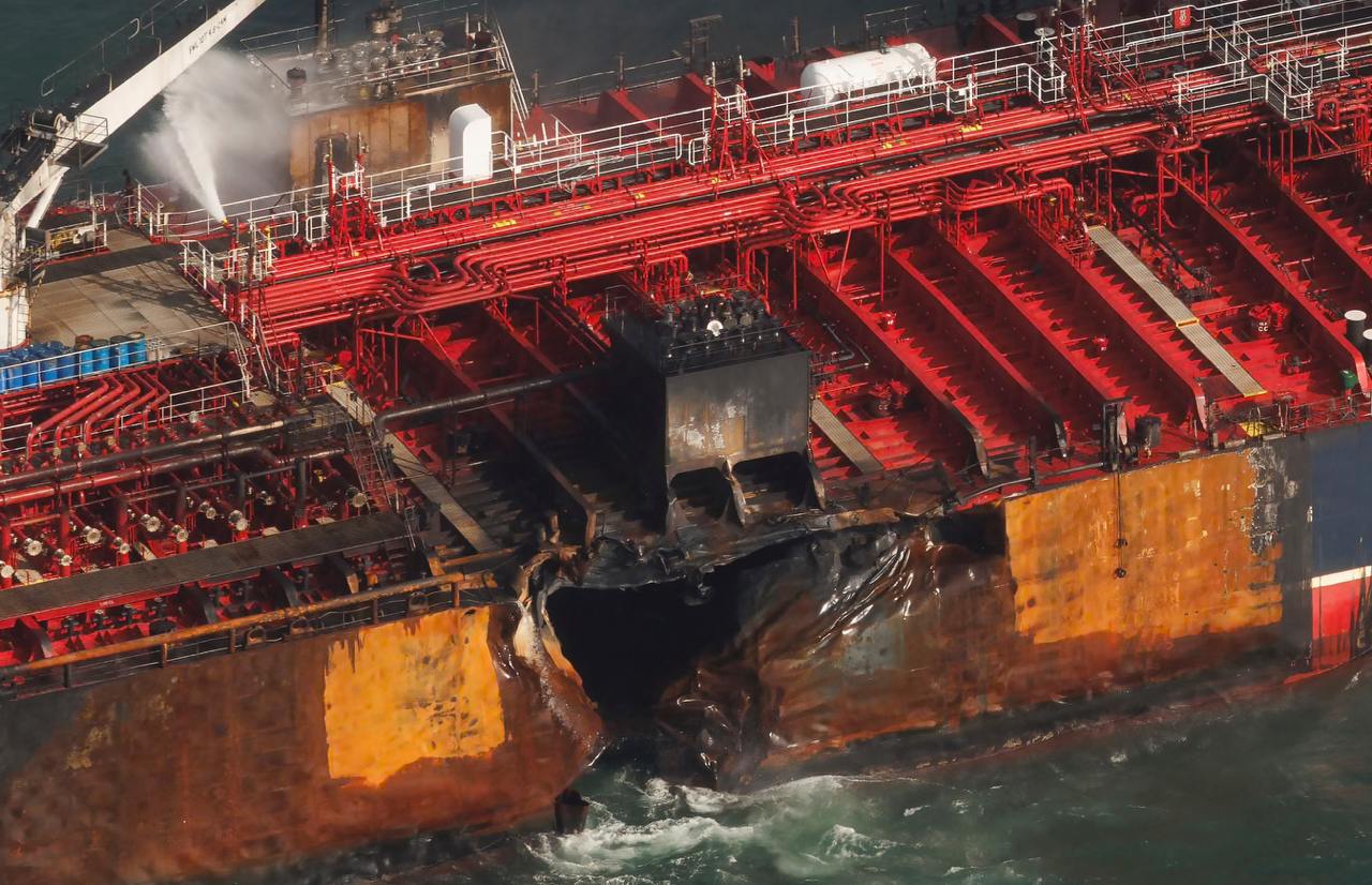 Повреждения на танкере Stena Immaculate. Фото: AP