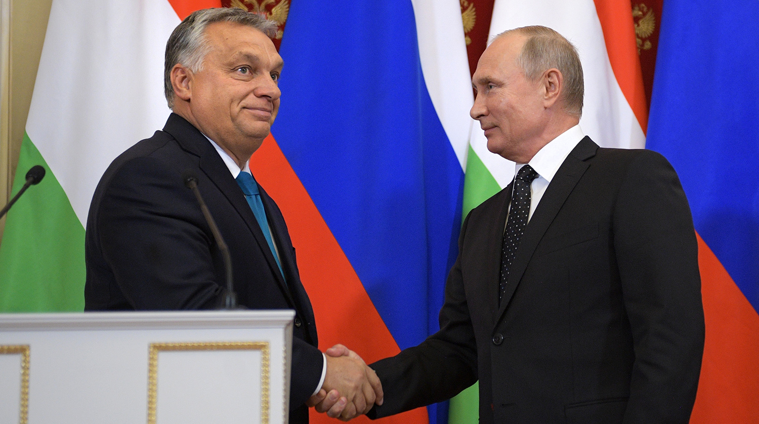 Владимир Путин и премьер-министр Венгрии Виктор Орбан